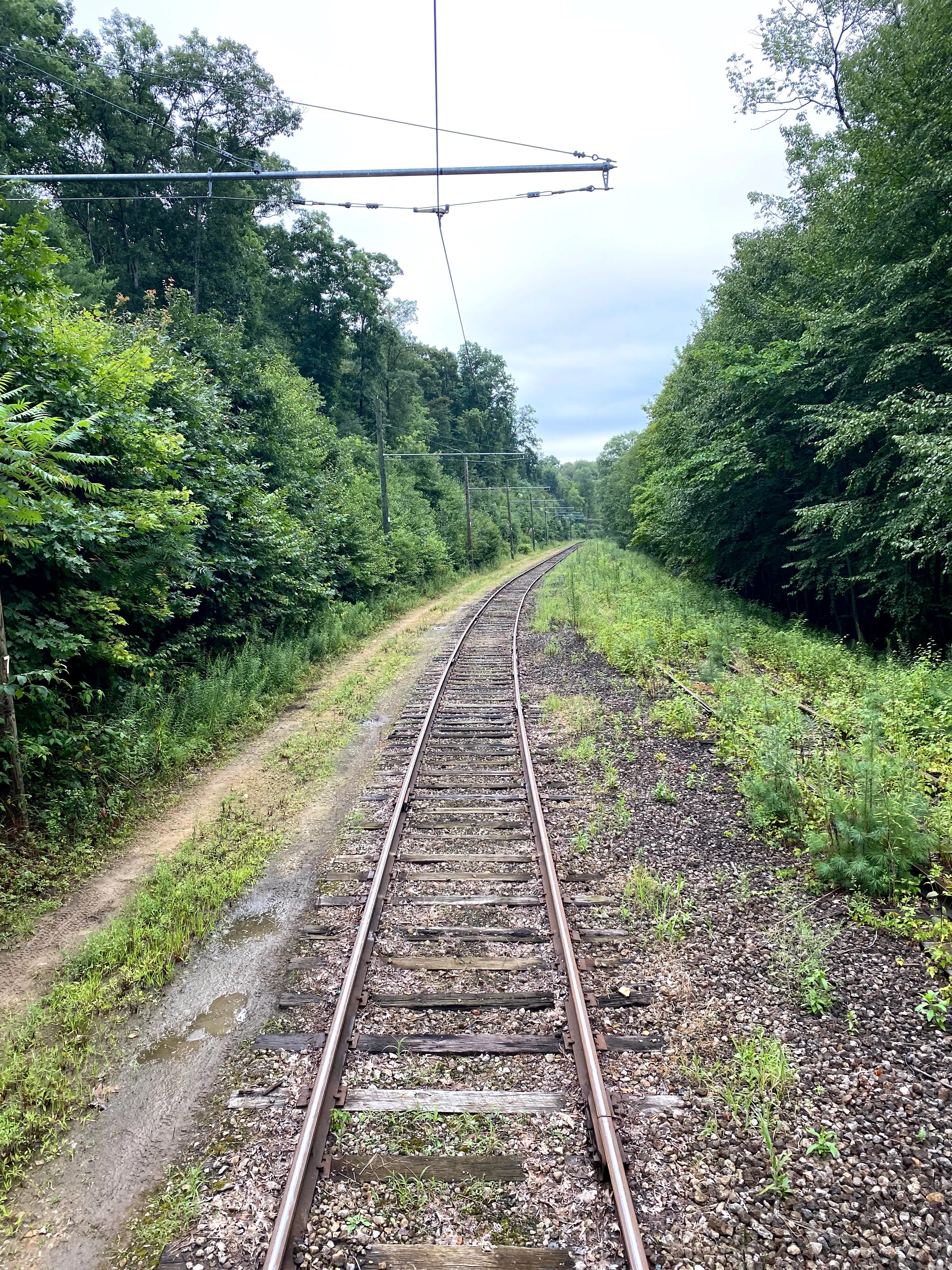 20210812 Brookville Railroad Test Track Overhead Line