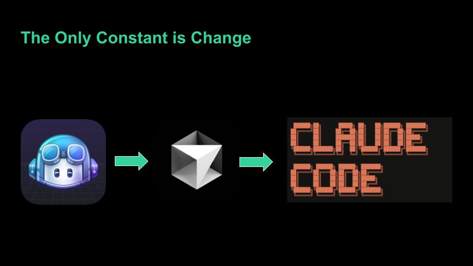 The only constant is change — Copilot, Cursor, Claude Code