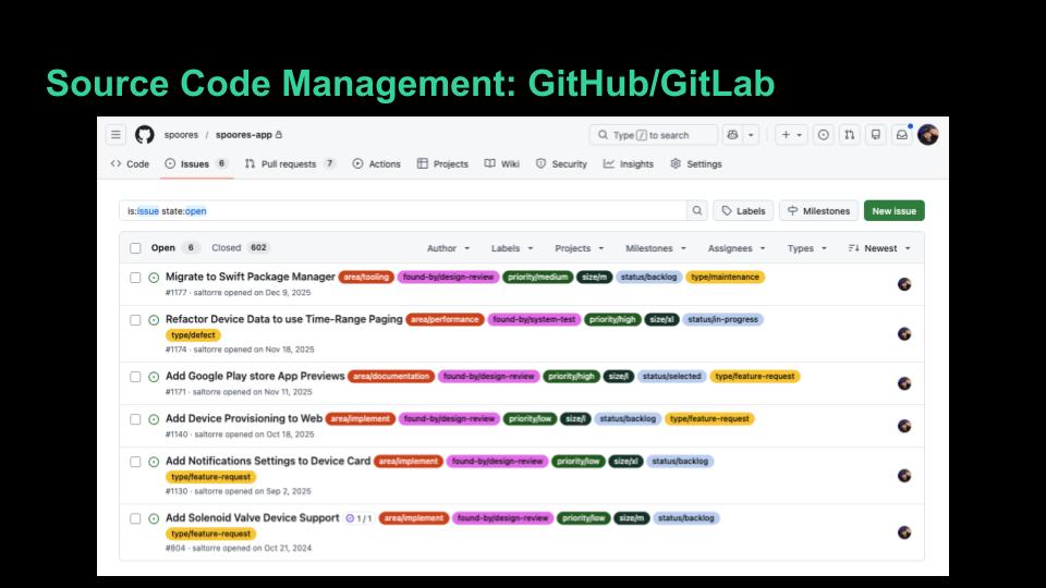 Source code management: GitHub Issues