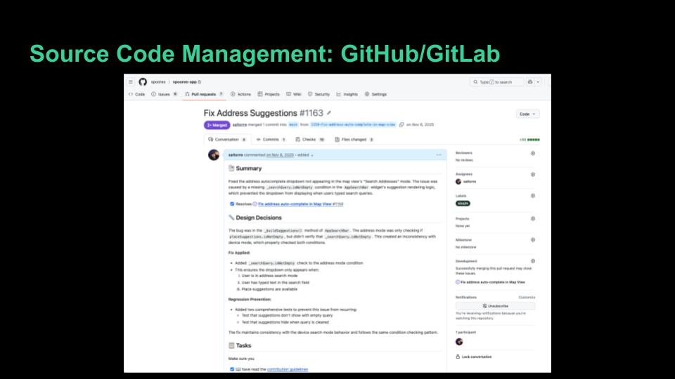 Source code management: GitHub Pull Request