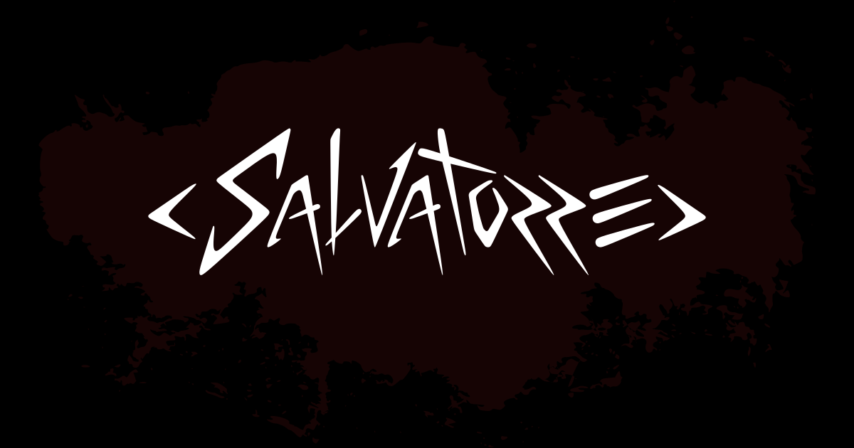 Salvatorre brand identity with logo and spray-can mark