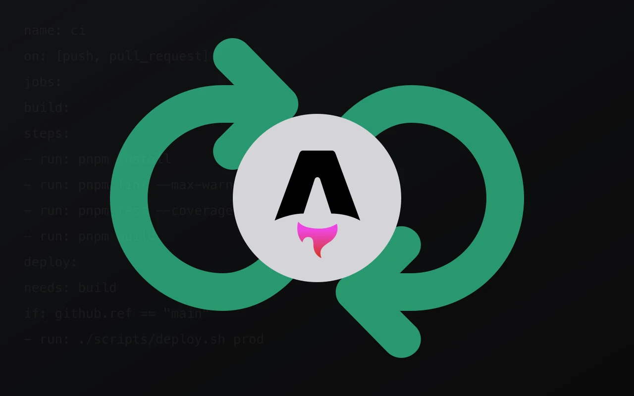 CI/CD pipeline tile for Astro