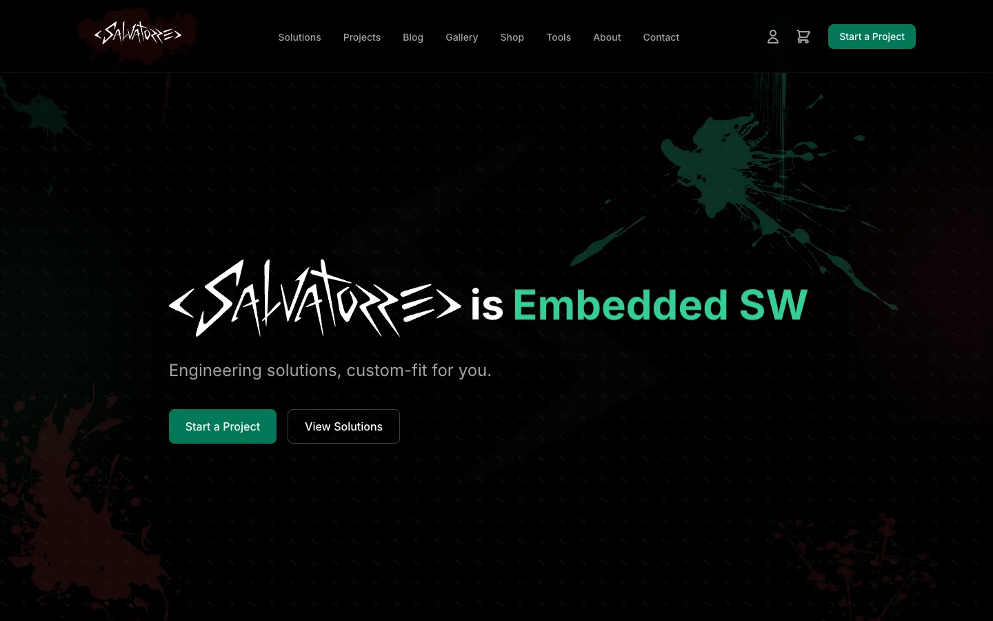 Salvatorre homepage hero