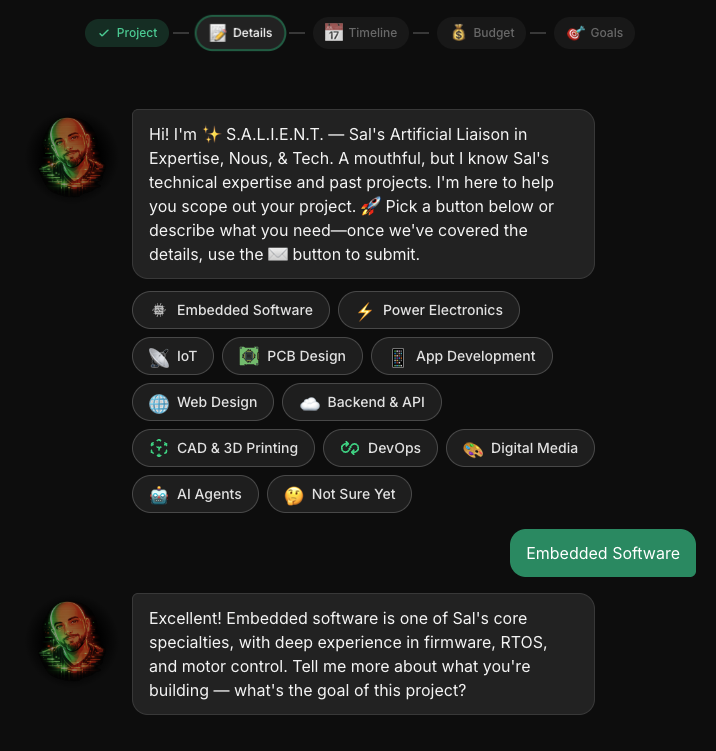 S.A.L.I.E.N.T. identifying the right service type from a natural conversation